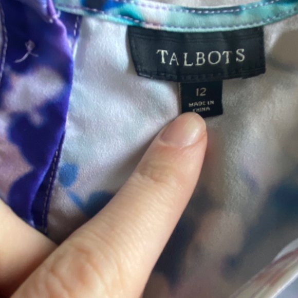 Talbots Purple Patterned Blouse - Picture 4 of 4